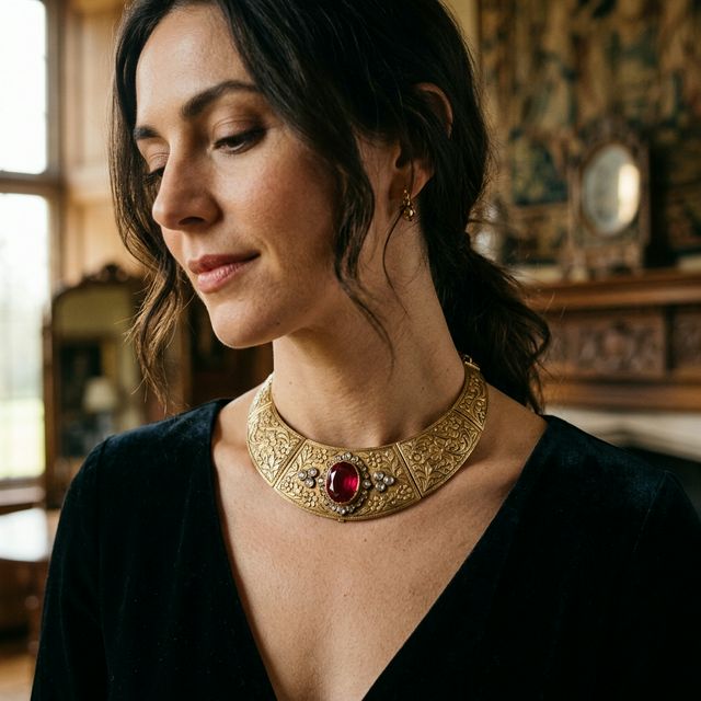 Antique Floral Choker